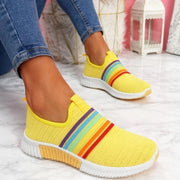 Women's netted rainbow sole sneakers, view 3 - MRSLM