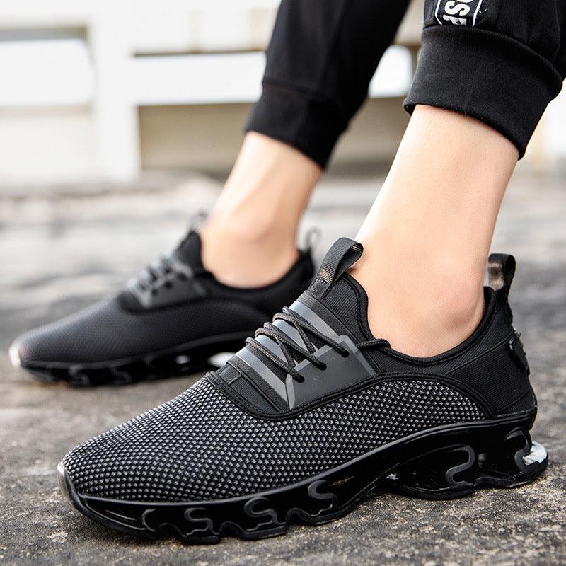 Men's knit mesh running shoes, view 5 - MRSLM