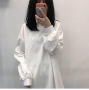 Long-sleeved lace-up waist dress, view 8 - MRSLM
