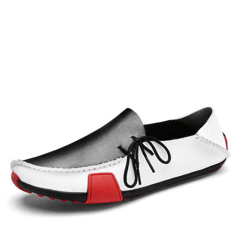 Men's soft flat sole leather shoes, view 3 - MRSLM