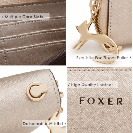 Women's long zipper clutch wallet, view 3 - MRSLM