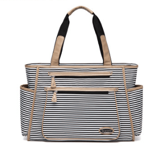 striped diaper shoulder bag, view 6 - MRSLM