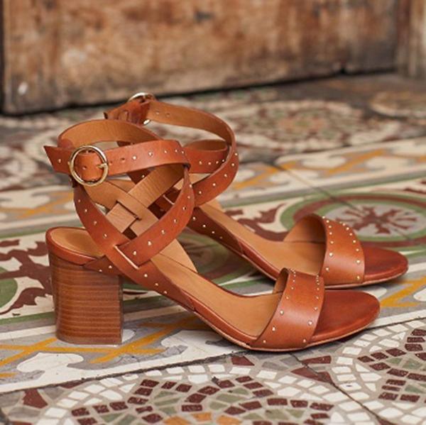 chunky high heel studded sandals, view 2 - MRSLM