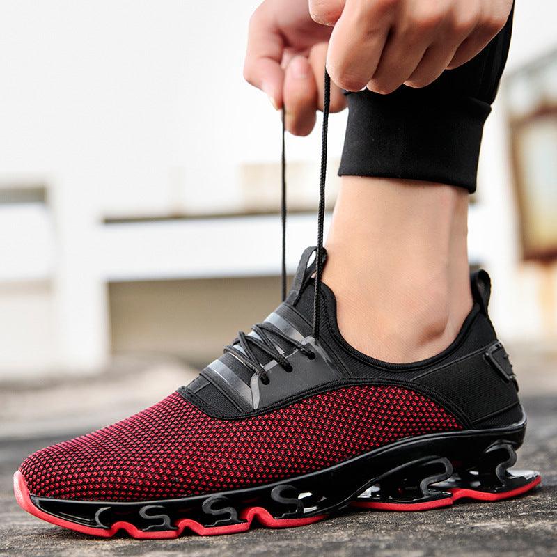 Men's knit mesh running shoes, view 4 - MRSLM