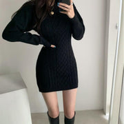 Twist pattern all-match dress - MRSLM