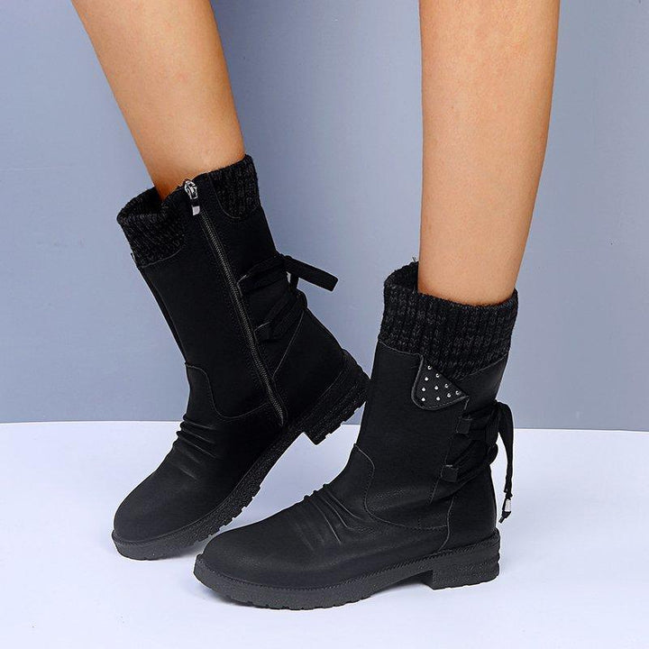 Woolen snow boots with thick heel and large Martin boots - MRSLM