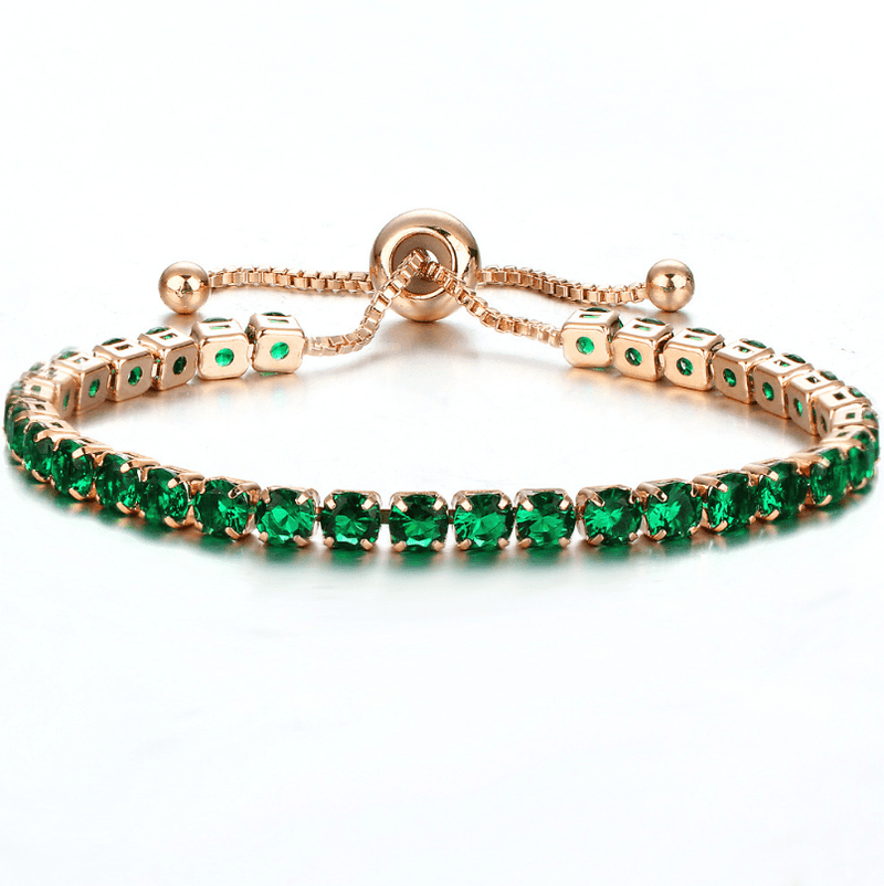 inlaid zircon push-pull bracelet, view 8 - MRSLM