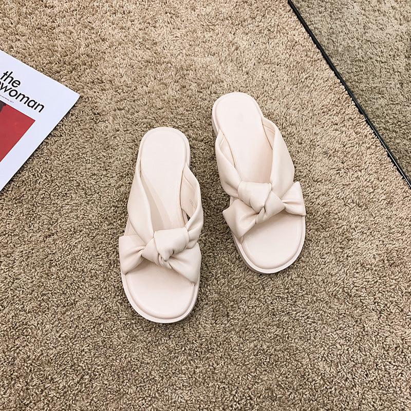 Women's low-heel slippers, view 3 - MRSLM