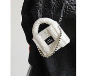 Women's plush teddy mini chain bag, view 7 - MRSLM