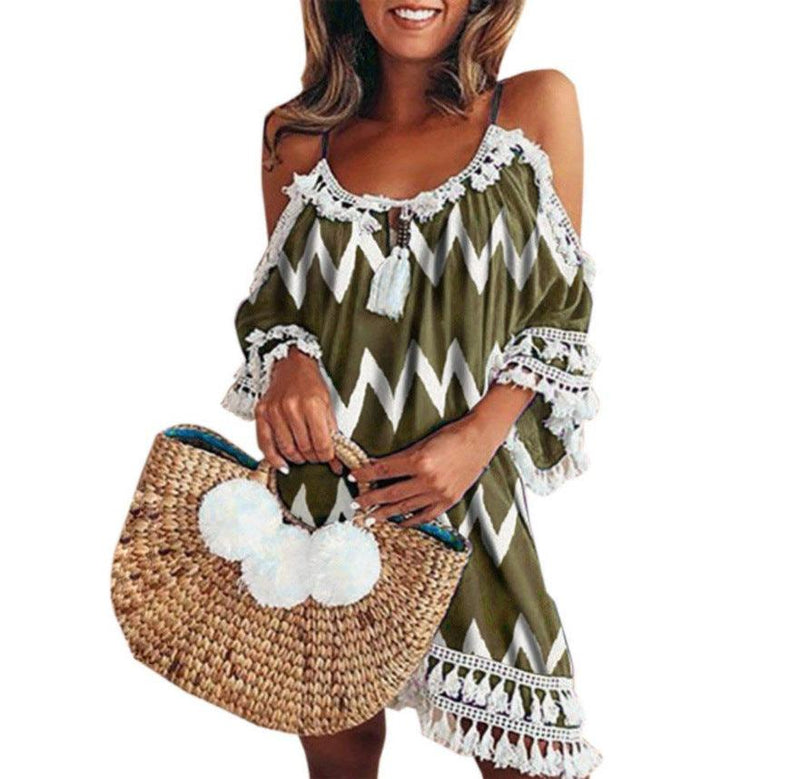 Bohemian print jumpsuit skirt, view 4 - MRSLM