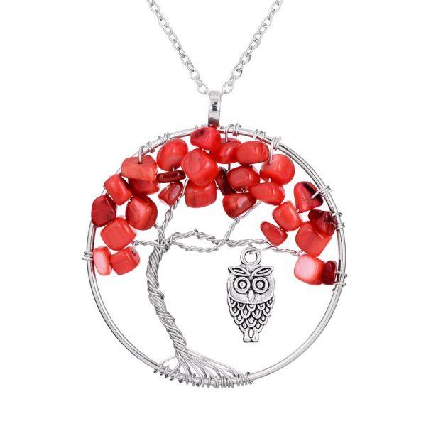 agate tree of life pendant necklace - MRSLM