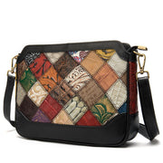 cowhide color block shoulder bag - MRSLM