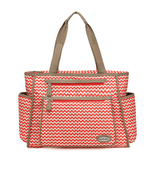 striped diaper shoulder bag, view 5 - MRSLM