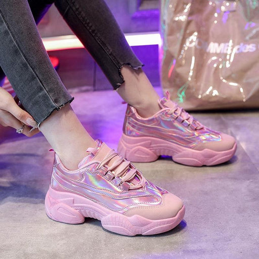 laser glossy sponge-sole shoes - MRSLM