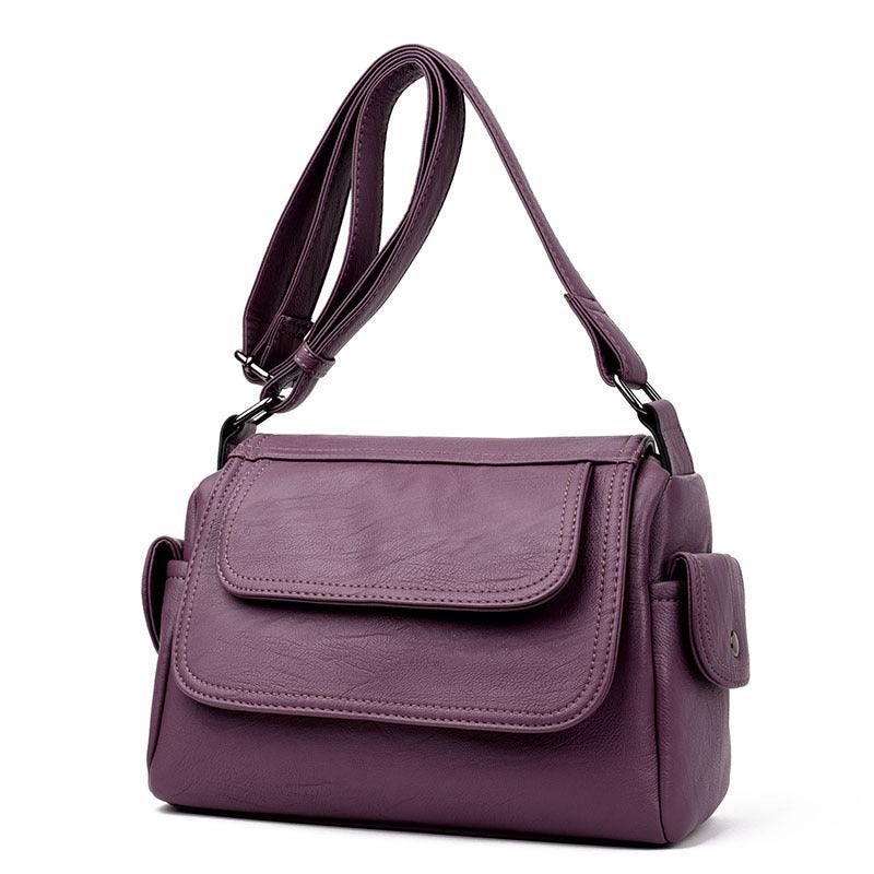 Women's genuine leather crossbody handbag, view 11 - MRSLM
