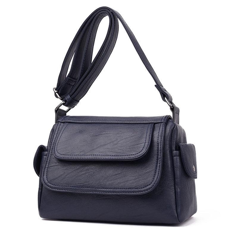 Women's genuine leather crossbody handbag, view 5 - MRSLM