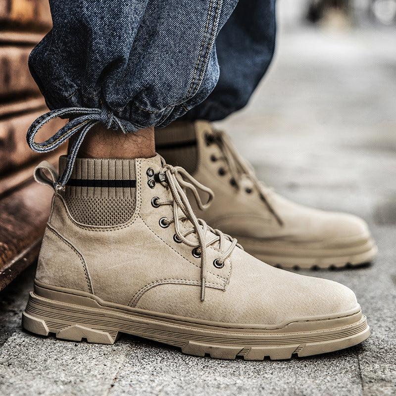 Men's mid-top front-tie boots, view 2 - MRSLM