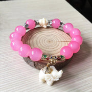 crystal elephant charm bracelet, view 10 - MRSLM