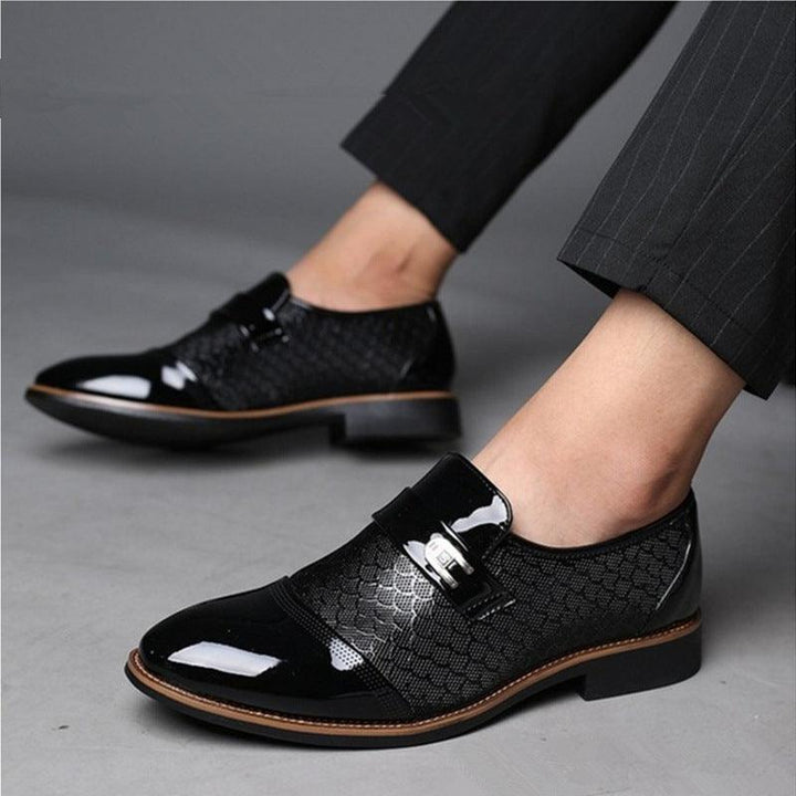 New embossed men's leather shoes - MRSLM