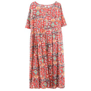 Plus size loose literary style dress, view 3 - MRSLM