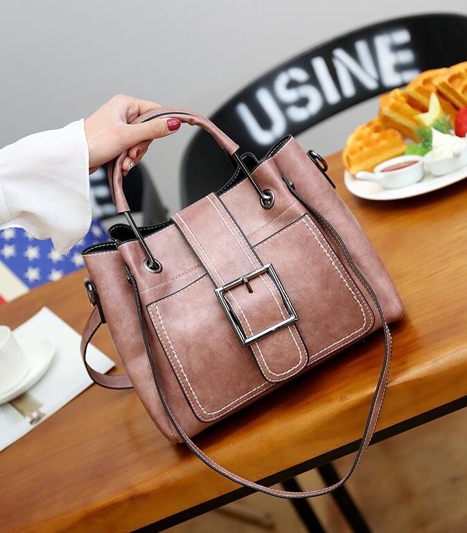 Women Handbag Ladies Soft Pu Leather Bag Pin Type - MRSLM