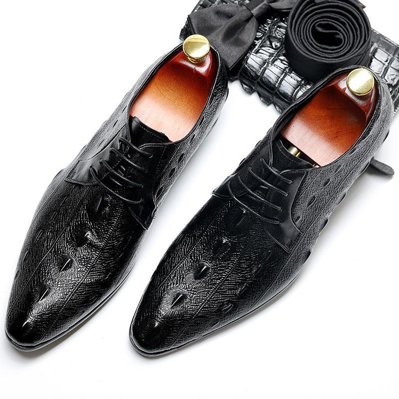 Men's first layer cowhide leather shoes, view 2 - MRSLM