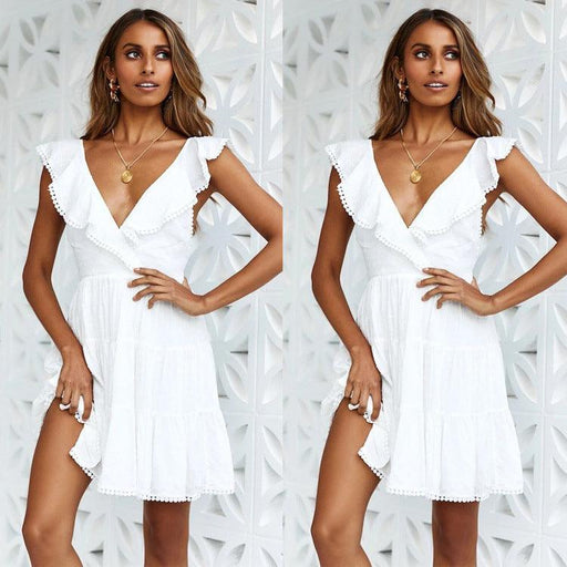 Fringed dress with a bare back - MRSLM