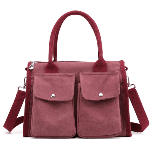 casual canvas crossbody hobo bag, view 10 - MRSLM