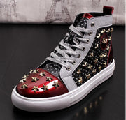 High-top punk studded casual shoes, view 9 - MRSLM