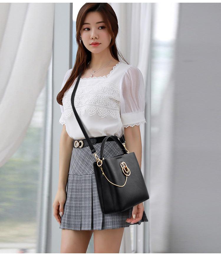 Soft PU bucket crossbody bag, view 5 - MRSLM