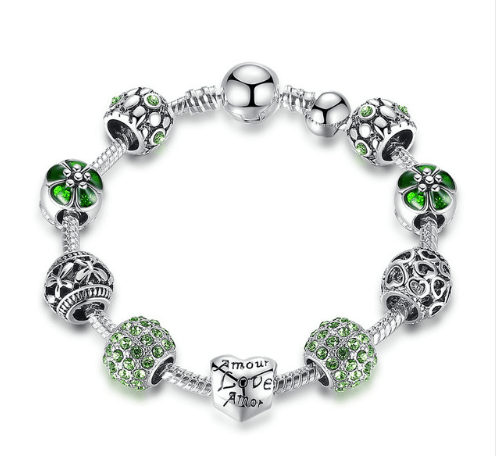 silver-plated charm bracelet, view 2 - MRSLM