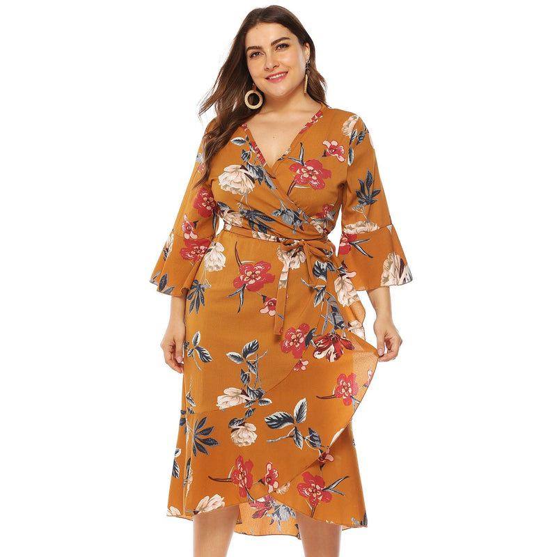 Irregular cross strap deep V dress, view 3 - MRSLM