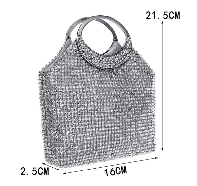 fashion rhinestone party bag, view 6 - MRSLM