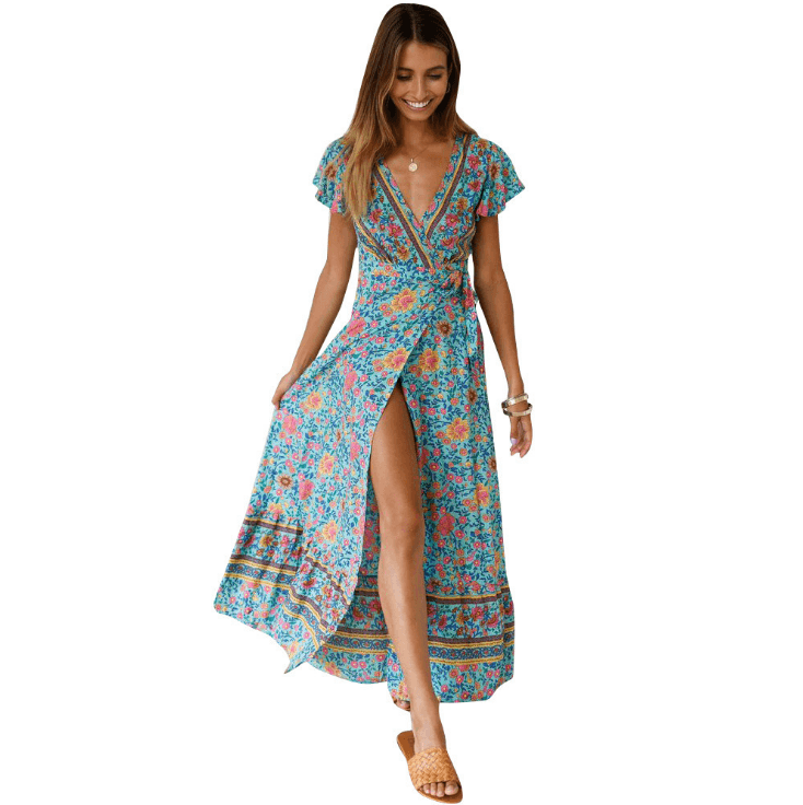 Printed high-waist velvet dress, view 13 - MRSLM