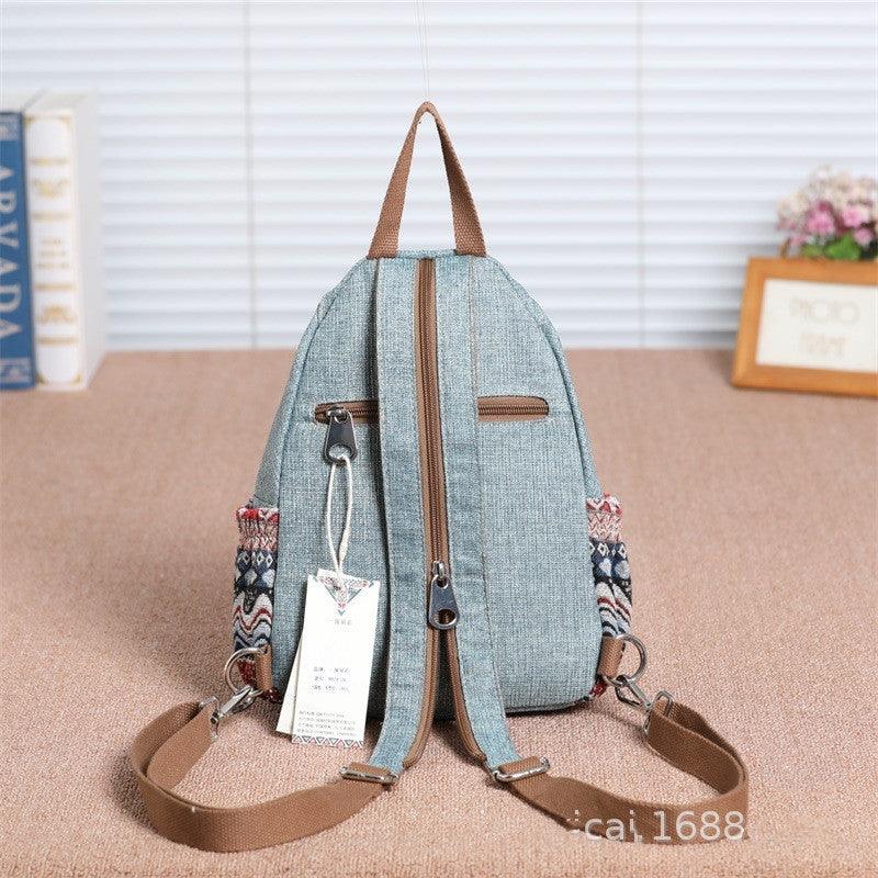 hand-woven canvas tassel chest bag, view 5 - MRSLM