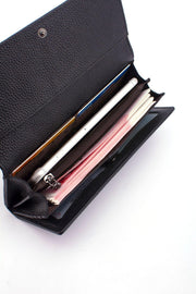 Women's long leather wallet, view 3 - MRSLM