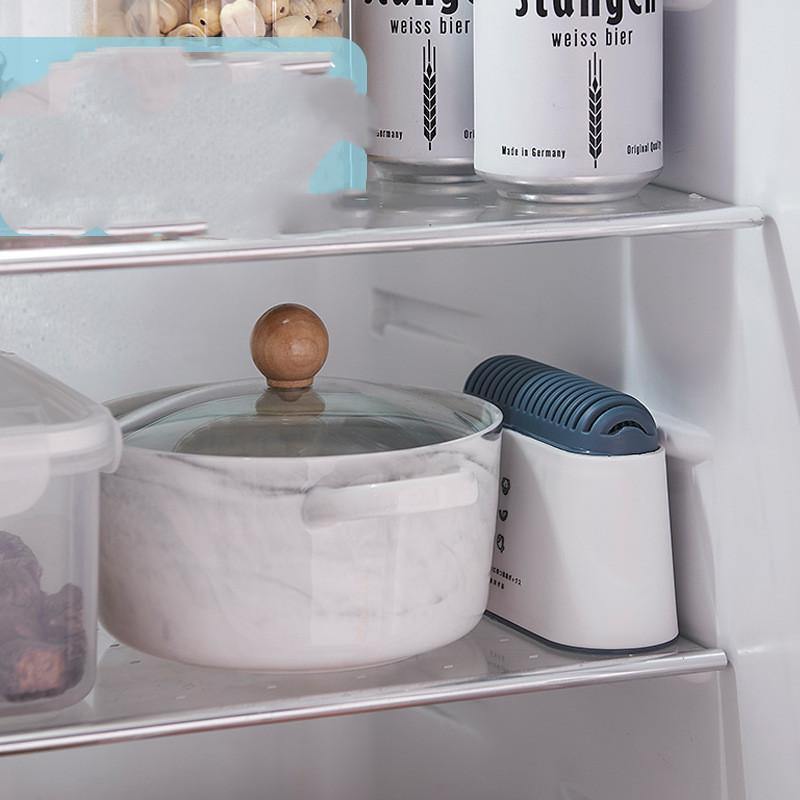 Kitchen Refrigerator Deodorant Creative Removal Odor Box Household Evil Freezer Odor Deodorant Cleaner Refrigerator Air Purifier (White) - MRSLM
