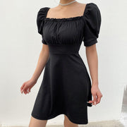 back strap bubble short sleeve dress - MRSLM