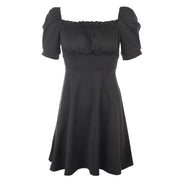 back strap bubble short sleeve dress, view 2 - MRSLM