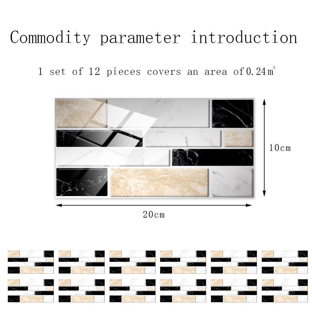 Marble Rock Crystal Tile Stickers Self-adhesive Wear-resistant Floor - MRSLM