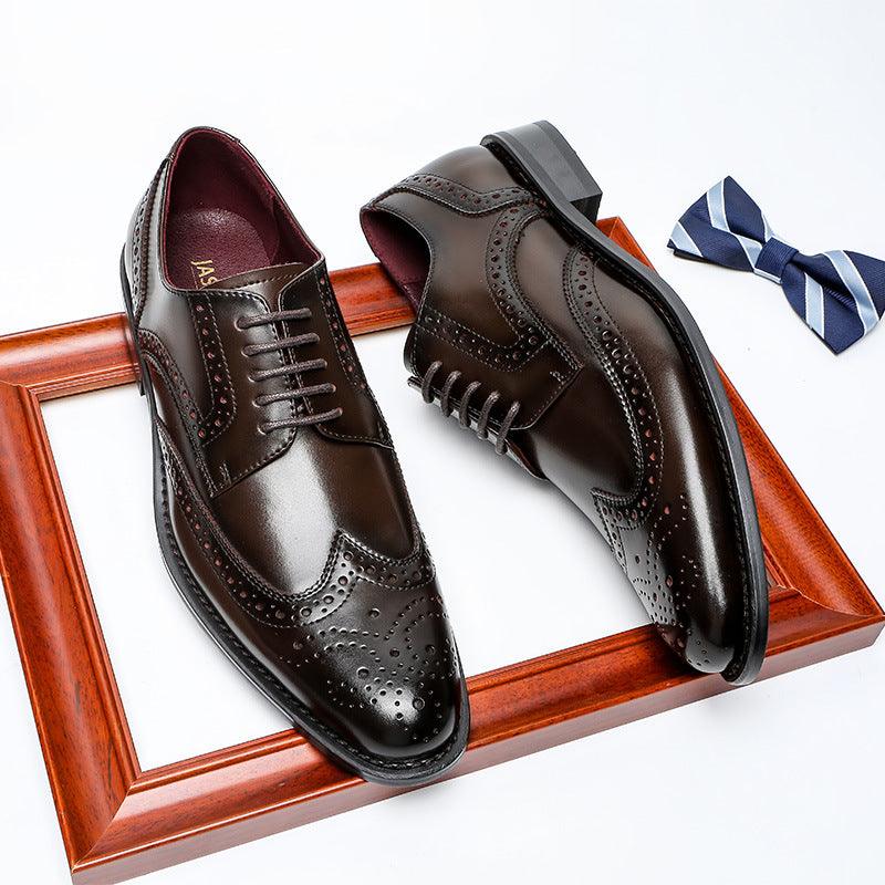 Men's British leather dress shoes, view 4 - MRSLM