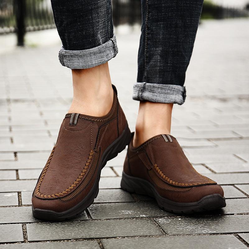 Men's casual faux leather shoes, view 7 - MRSLM
