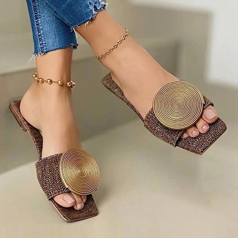 flat hollow out casual sandals - MRSLM