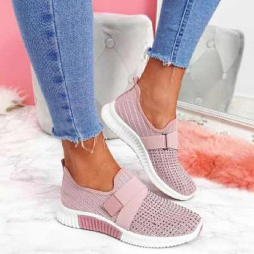 women's rhinestone casual flat shoes, view 2 - MRSLM