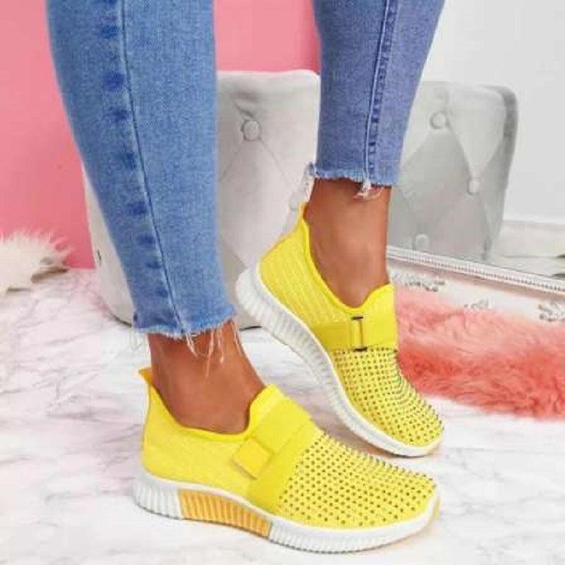 women's rhinestone casual flat shoes, view 5 - MRSLM