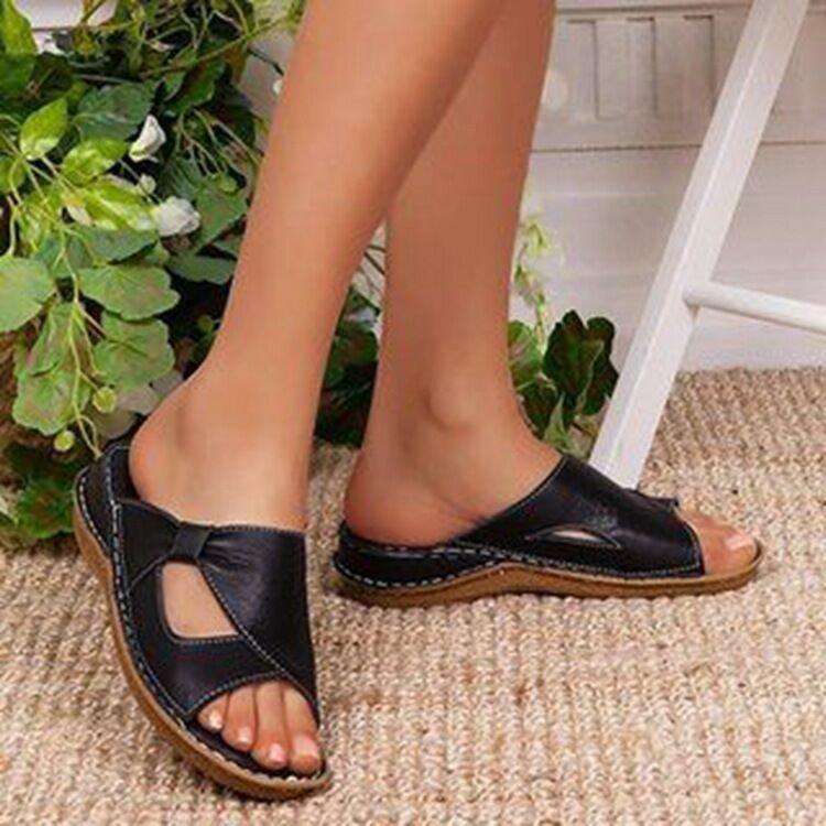 Hollow breathable flat sandals, view 4 - MRSLM