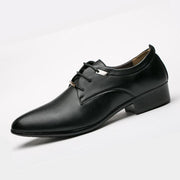 Men's retro pointed toe leather shoes, view 7 - MRSLM