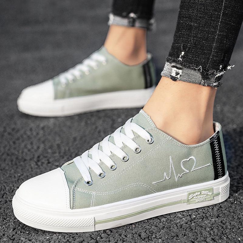 Korean flat-sole canvas casual shoes, view 2 - MRSLM