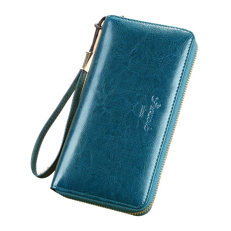 Women's long zipper wallet clutch, view 7 - MRSLM