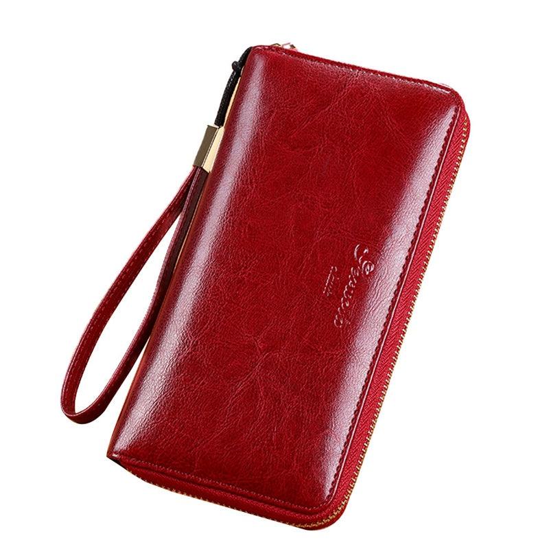 Women's long zipper wallet clutch, view 6 - MRSLM